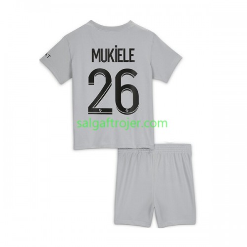 Paris Saint-Germain PSG Mukiele 26 Fodboldtrøjer Børn Udebanesæt 2022/23 Kort ærmer Paris Saint-Germain PSG Mukiele 26 Fodboldtrøjer Børn Udebanesæt 2022/23 Kort ærmer